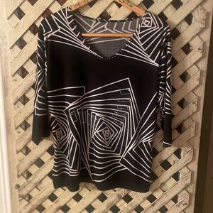 Black embellished top